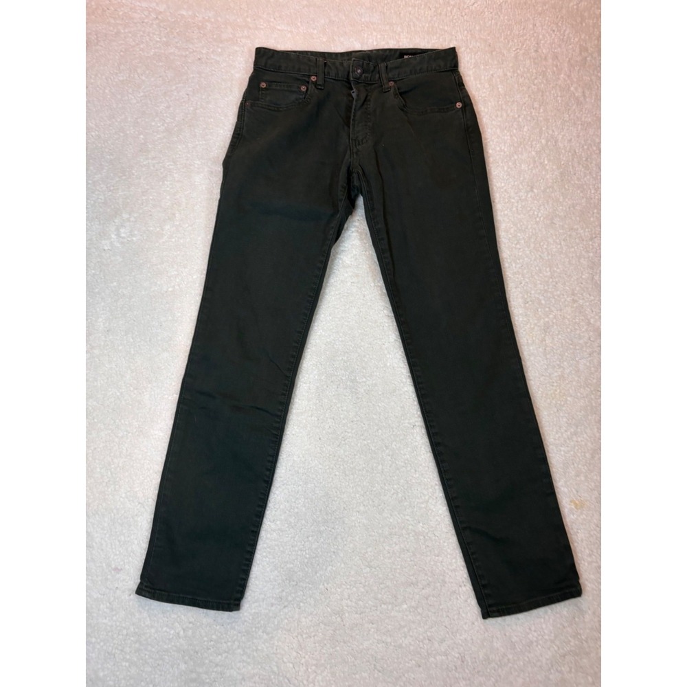 Bonobos Jeans Mens 28x30 Green Stretch Denim Straight Leg Mid Rise Casual‎